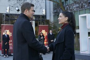 John Reardon and Rachael Ancheril in Hudson & Rex: Capital Punishment (2022)