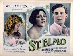 John Gilbert, Barbara La Marr, and Bessie Love in St. Elmo (1923)