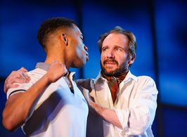 Elliot Barnes-Worrell and Ralph Fiennes