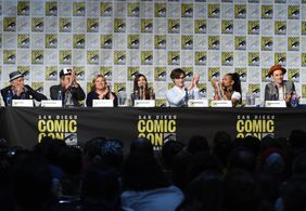 Lou Adler, Gail Berman, Reeve Carney, Christina Milian, Kenny Ortega, Victoria Justice, and Ryan McCartan at an event fo