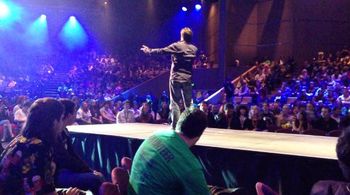 International public speaker and voice over actor, Spike Spencer of Evangelion fame, takes the stage in front of thousan