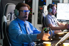 Sean Bean and Joel David Moore in Drone (2017)