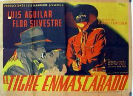 Luis Aguilar and Flor Silvestre in El tigre enmascarado (1951)