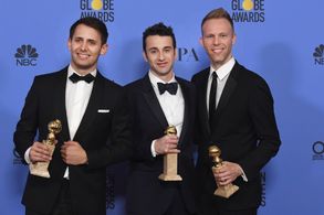 Justin Paul, Benj Pasek, and Justin Hurwitz at an event for The 74th Annual Golden Globe Awards 2017 (2017)