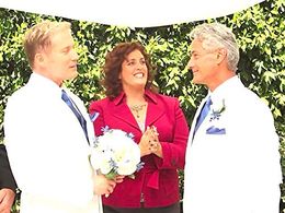 Greg Louganis, Stephanie T. Keefer, and Bruce L. Hart in Old Dogs & New Tricks (2011)