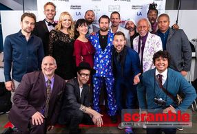 Me with Damien Puckler and the cast of Scramble.