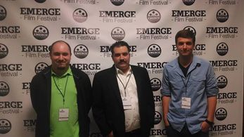 Sean Murray, Joe Murphy and Jason Michael Brescia at the Emerge Film Festival in Lewiston Maine, 2014.