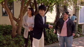 Still of Ethan Lee and Carla Jimenez on Fox's The Mick (2018)