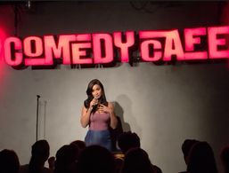 Crystal Marie Denha Performs at the Comedy Cafe in Amsterdam.