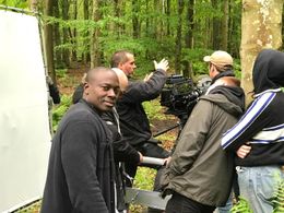 On set of Redwood Massacre In Scotland