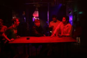 Patrick Melton on set of The Collector.