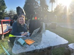 Director on location - Hollywood Forever Cemetary 2022