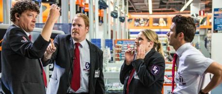 Ben Segers, Bruno Vanden Broecke, Matteo Simoni, and Ruth Beeckmans in Safety First (2013)