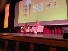 Tamika Miller and Moderator/Journalist April Woodard @ Martha's Vineyard African-American Film Festival