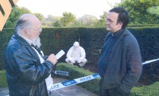 Mike Brooke [Journalist] on the set of 'Deadman's Dessert'