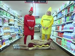 Eric Andre Show Hot Dog/Ketchup/Mustard Skit