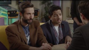 Mitch Lerner as Guy in Part Timers with Jehan Ratnatunga