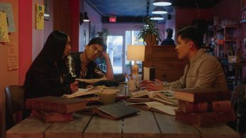 Daniella Dela Peña, Danny Vo, and Luke Hutchie in EZRA (2022)