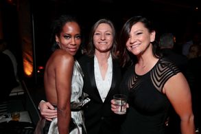 Regina King, Annie Imhoff, and Cindy Holland at an event for The 69th Primetime Emmy Awards (2017)