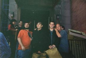 J.P. Riley with Jack Black and Kyle Gass (of Tenacious D) following their Epic Records Showcase at Joe's during CMJ Musi