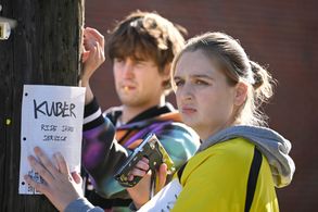 Sam Straley and Holmes in Welcome to Flatch (2022)