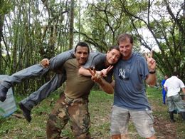 Fun on the set of AE with Adrian Paul and director Thunder Levin.