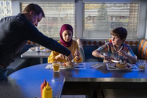 Alan Tudyk, Gracelyn Awad Rinke, and Judah Prehn in Resident Alien: Radio Harry (2022)