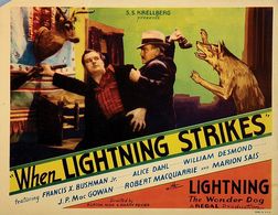 Francis X. Bushman Jr., J.P. McGowan, and Lightning in When Lightning Strikes (1934)