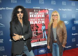 At the premiere of her film 