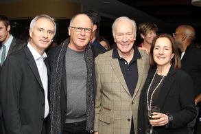 THE MAN WHO INVENTED CHRISTMAS premiere, 2017. Ian Sharples, Robert Mickelson, Christopher Plummer, Paula Mazur.