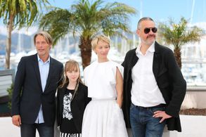 Delphine Chuillot, Arnaud des Pallières, Mads Mikkelsen, and Mélusine Mayance at an event for Age of Uprising: The Legen