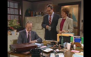 Alex Henteloff, Shirley Prestia, and Max Wright in ALF (1986)