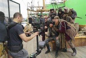 Hugh Bonneville, Daniel Hoffmann-Gill, Martin Collins, and Adam Loxley in Galavant (2015)