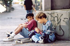 Rishi Bhat, Litefoot, and Hal Scardino in The Indian in the Cupboard (1995)