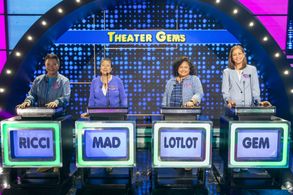 Madeleine Nicolas, Gem Padilla, Ricci Chan, and Lotlot Bustamante in Family Feud Philippines (2022)