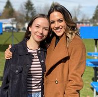 On the set with Soccer Mom Madam with Jana Kramer