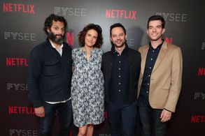 Jessi Klein, Jason Mantzoukas, Nick Kroll, and John Mulaney at an event for Big Mouth (2017)