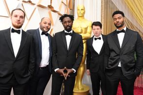 Ladj Ly, Alexis Manenti, and Djebril Zonga at an event for The Oscars (2020)