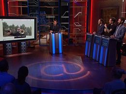 Chris Hardwick, Ben Roy, Adam Cayton-Holland, and Andrew Orvedahl in @midnight (2013)