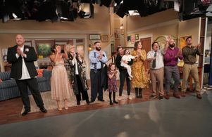 Ella Grace Helton and cast of United We Fall at curtain call of the season 1 finale.