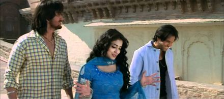 Shriya Saran, Emraan Hashmi, and Shaad Randhawa in Awarapan (2007)