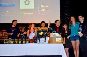 Kerry Beyer, Evan King, Brett Cimo, Kelly Byrns, Ryan Aivalis, Lyndsey Case, Devon Butler, and Dannielle Sullivan at an 