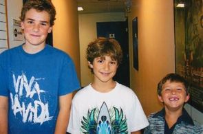 Justin Marco on set of 'The Muppets'