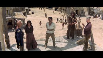 Telly Savalas, Maribel Hidalgo, and Antonio Mayans in A Town Called Hell (1971)