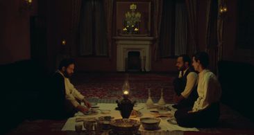 Mohamad Ali Keshavarz, Akbar Zanjanpour, and Shahram Golchin in Chess of the Wind (1976)