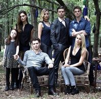 Daniel Gillies, Joseph Morgan, Nathaniel Buzolic, Phoebe Tonkin, Claire Holt, Riley Voelkel, and Summer Fontana in The O