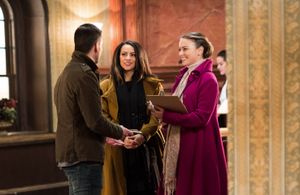 Andrew Lee Potts, Stefanie Yunger, and Manal El-Feitury in Royal Blossom (2021)