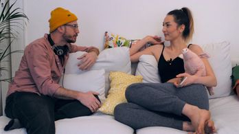 Gábor Hörcher and Emma Lovett in Emma and Eddie: A Working Couple (2024)