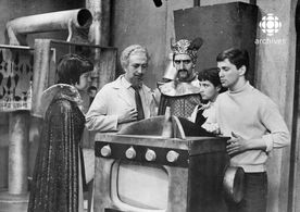 Hervé Brousseau, Marcel Cabay, Georges Groulx, Luce Guilbeault, and Louise Marleau in Opération-mystère (1957)