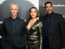 Denzel Washington, Carmen Ejogo, and Dan Gilroy at an event for Roman J. Israel, Esq. (2017)
